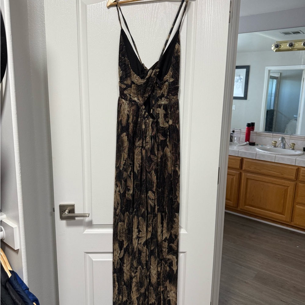 Elegant Black and Gold Women's Dress